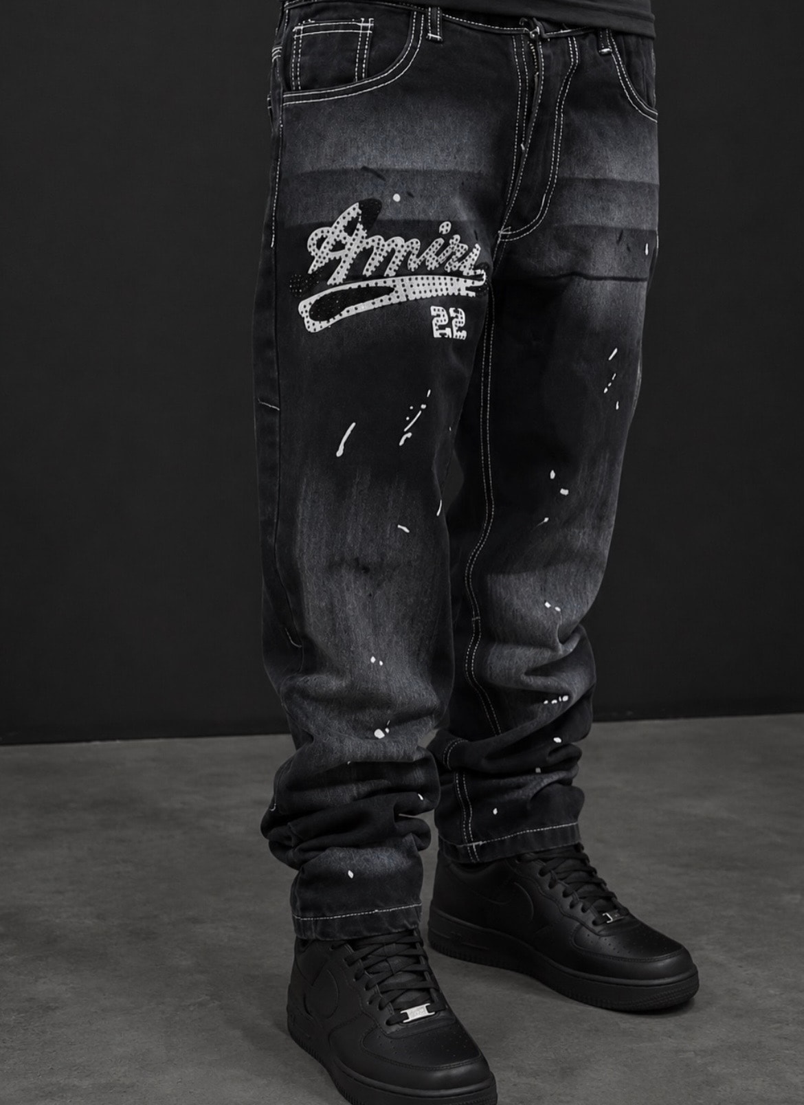 JEAN MOM AMIRI 22 | NEGRO